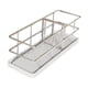 thumbnail image 2 of Organizador de baño con escurridor de acero inoxidable y sin taladros. bandeja blanca, 2 of 8