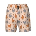 thumbnail image 4 of Lsque Mens Swim Trunks Funny Chicken Pattern - Bathing Suit Compression Liner - Beach Swim Shorts Swimwear - (S-3XL) - Stretch Quick Dry -Small, 4 of 9