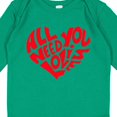 thumbnail image 3 of Inktastic All You Need is Love Red Heart Shape Boys or Girls Long Sleeve Baby Bodysuit, 3 of 4