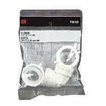 Plumb Pak PP20555 Sink Drain Pipe Elbow, 1-1/2 in, 90 deg Angle, PVC, White