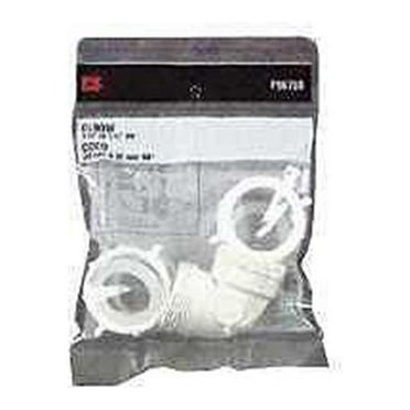 Plumb Pak PP20555 Sink Drain Pipe Elbow, 1-1/2 in, 90 deg Angle, PVC, White