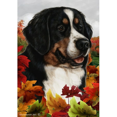 Bernese Mountain Dog - Best of Breed Fall Leaves Large