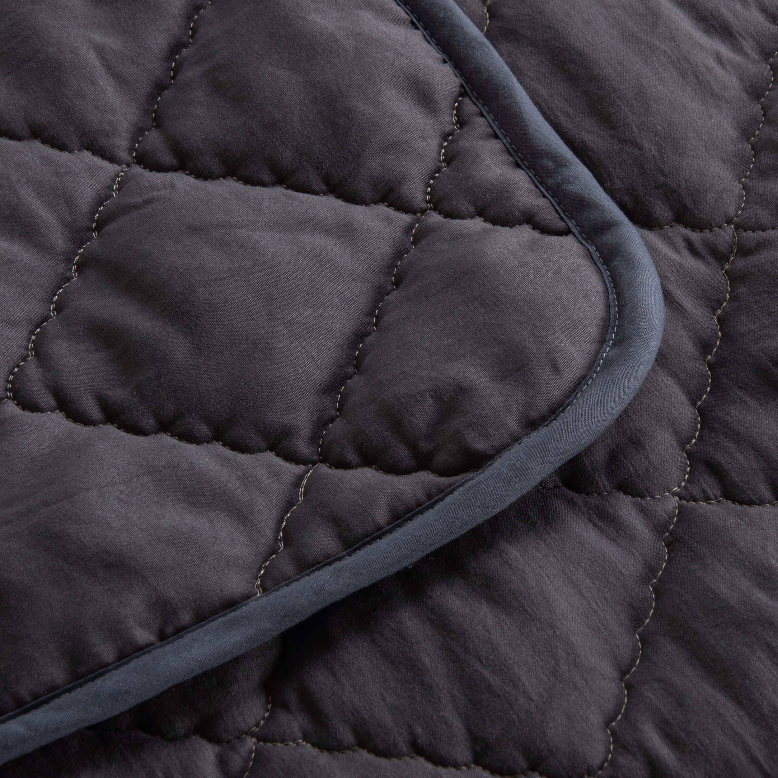 Organictune Microfiber Down Alternative Machine Washable Toddler Comforter, Super Soft and Lightweight Kids Crib Quilted Blanket for Stroller, Travel, Dark Gray, 43"x60"