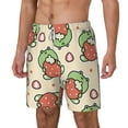 thumbnail image 2 of Gaeub Frog Hold Strawberry Mens Swim Trunks Stretch Beach Shorts Quick Dry for Men Swim Shorts Swimwear with Pockets- XX-Large, 2 of 9