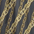 thumbnail image 4 of Designart 'Golden ZigZag Chain On Black' Mid-Century Modern Curtain Panel, 4 of 5