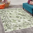 thumbnail image 2 of Geometric Decorative Rug, Abstract Diagonal Striped Look Rounds and Ovals on Backdrop Art, Quality Carpet for Bedroom Dorm and Living Room, 6 Sizes, Pistachio Green, by Ambesonne, 2 of 4