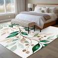 thumbnail image 5 of Spring Branch Washable Living Room Rugs 6'x9', Green Leaf Gradient Berry Plant Watercolor Low Pile Throw Large Area Rug Non-Slip Sturdy Edge Binding Carpet for Dining Room Kitchen Office, 5 of 9