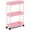 Pink, variant on Slim Rolling Storage Cart, 3 Tier Bathroom Storage Organizer Laundry Room Utility Cart Mobile Shelving Unit, Multi-Purpose for Kitchen Office Bathroom Laundry Narrow Places, Black