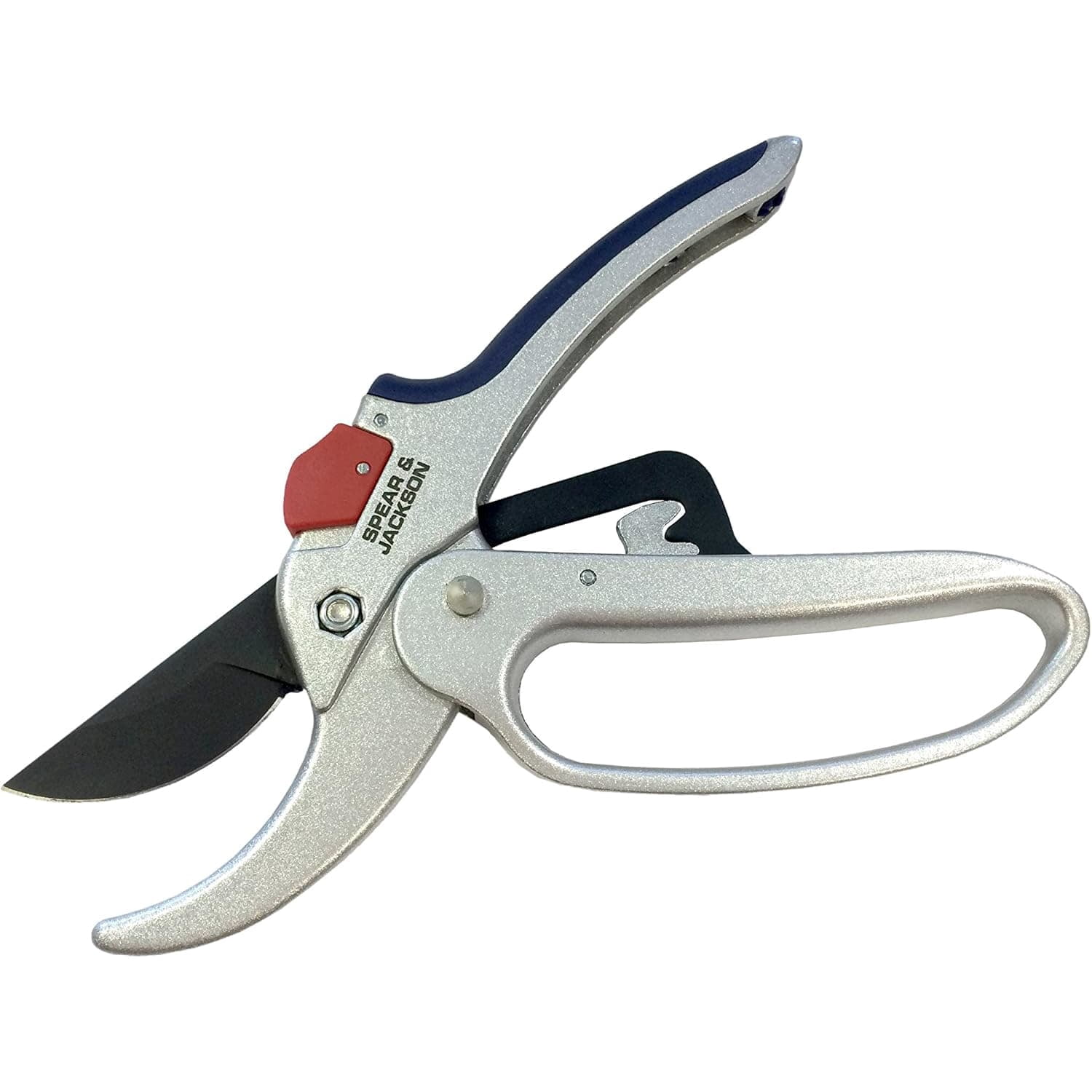 Spear & Jackson Razorsharp Geared Anvil Pruning Shears, Heavy Duty Garden Clippers for Thick Branches, Non-Slip Ergonomic Handles, Durable Steel Blades