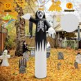 thumbnail image 4 of Patiojoy 12 FT Halloween Inflatable Skeleton Decoration w/ Built-in LEDs Inflatable Scull Face Ghost, 4 of 9