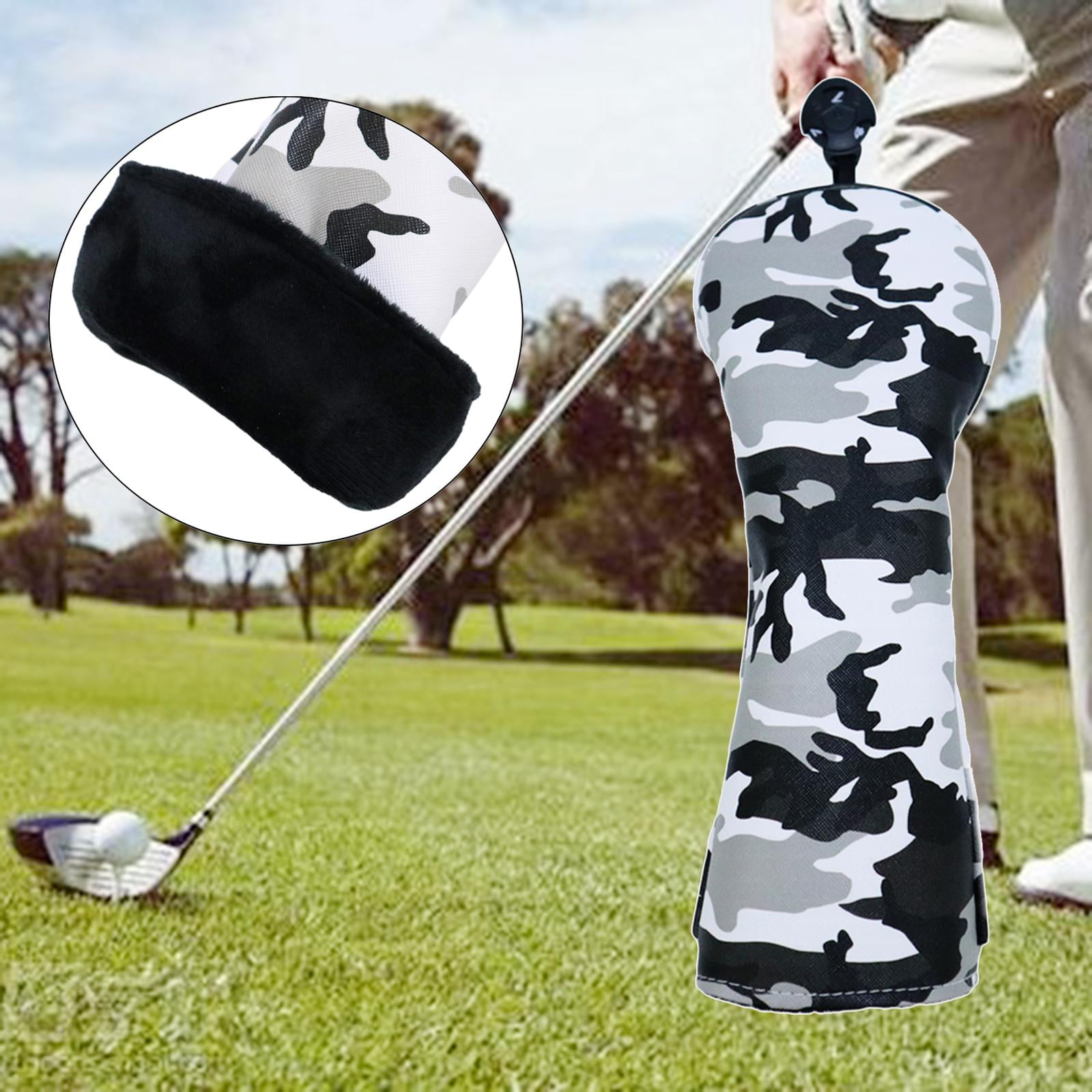 harayaa 2x Camouflage Golf Wood Head Cover Driver Fairway Club Headcover Case Guard