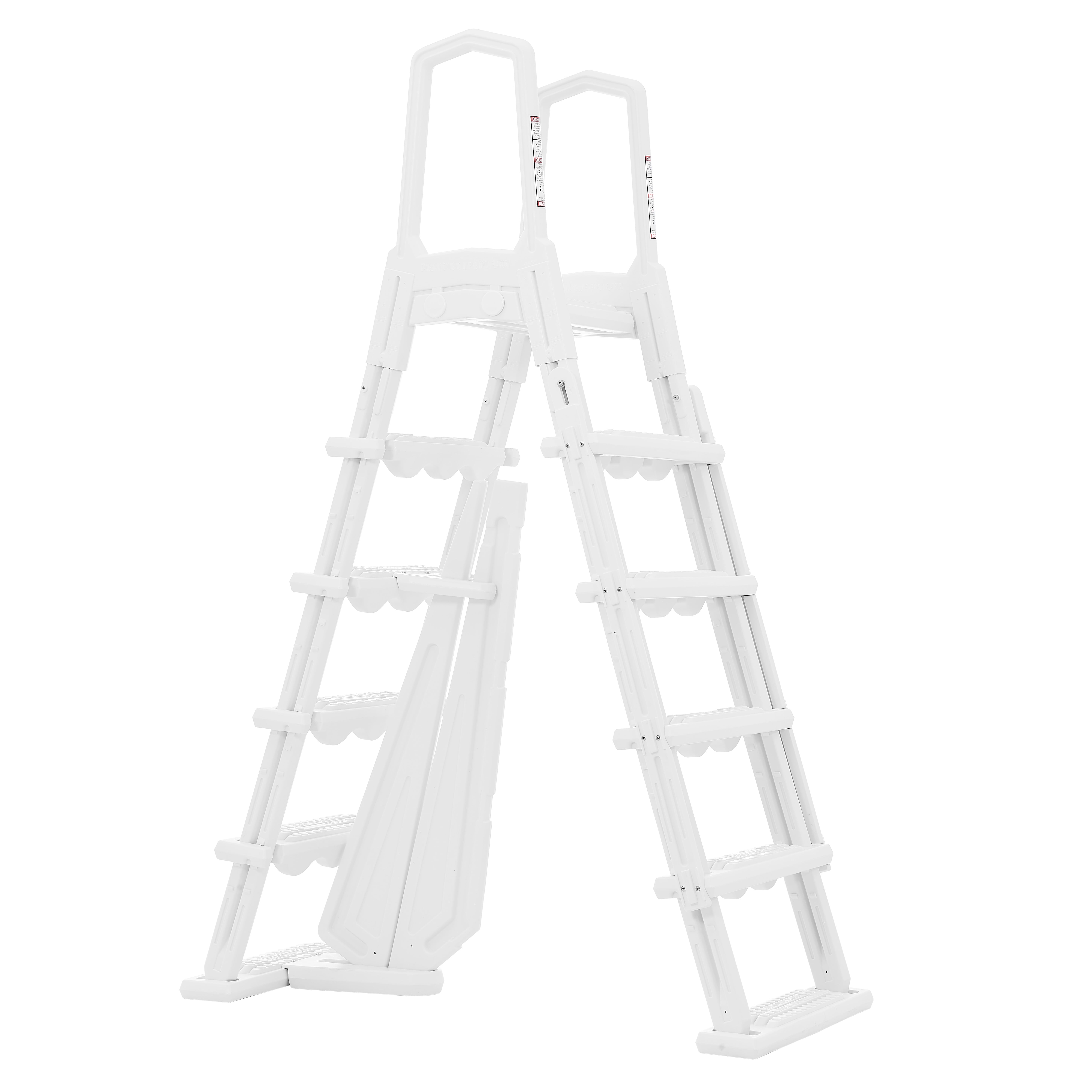 XtremepowerUS Above-Ground Pool Ladder A-Frame Pool Ladder Entry Safety Ladder, White - Walmart.com