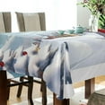 thumbnail image 3 of Snowman Rectangle Tablecloth Waterproof Polyester Table Clothative Stain Resistant & Wrinkle Resistant Washable Table Cover for Dining Table/Party/Camping 60x120 Inch Decor Gift, 3 of 7