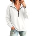 thumbnail image 6 of LTTVQM Womens Plus Size Half Zip Pullover Loose Drop‑Shoulder Sweatshirt Long Sleeve Y2K Winter Daily Tops, 6 of 7