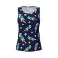 thumbnail image 4 of Haiem Astronaut Dinosaur Workout Tank Tops for Women, Athletic Sports Slim-Fit Tank Tops, Compression Sleeveless Dry Fit Shirts,Athletic Shirt-, 4 of 9