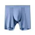 thumbnail image 3 of Men's Underwear Boxer Briefs Solid Color Loose Boxers Shorts Shaping Underwear Daily Homewear Light Blue XL, 3 of 5