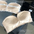 thumbnail image 4 of Sujetador push up con doble hebilla frontal y copa Palm, ropa interior de media copa sin tirantes con espalda de belleza, 4 of 6