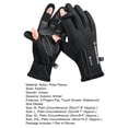 thumbnail image 7 of Mightlink 1 Pair Non slip Palm Water Repellent Drawstring Cuffs Letter Print Fishing Gloves Unisex Outdoor Winter Sports 2 Fingers Photography Gloves, 7 of 7