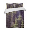 thumbnail image 2 of Teal Purple Forest Twin XL Size Down Alternative Comforter,Lightweight Comforter Quilt Bedding Set with Pillow Shams Pine Tree Summer Botanical Modern Art Bed Comforter Duvet Insert 68"x98", 2 of 7