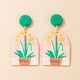 thumbnail image 1 of XWSHYW Pendientes y Plante Una Variedad de Colores Una Variedad de Diseños Pendientes con Estampados Preciosos, 1 of 2