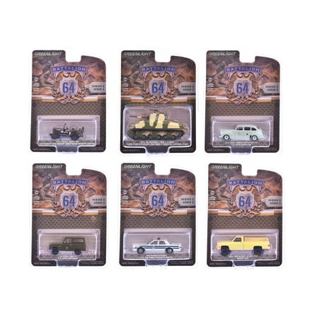 "Battalion 64" Series 5 Set of 6 pieces 1/64 Diecast Model Car by Greenlight