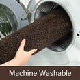 thumbnail image 5 of Junovo Soft Bathroom Rug Runner Absorbent Microfiber Bath Rugs for Bathroom Non Slip Bath Mat for Tub, Shower Floor,17"x24",Brown, 5 of 5