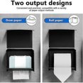 thumbnail image 3 of Matte Black Wall Mounted Toilet Paper Holder - Dustproof Waterproof Tissue Box Dispenser with Paper Roll Holder, 3 of 3