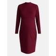 thumbnail image 4 of Time and Tru Women's Maternity Ribbed Dress Set, 2-Piece, Size S-XXL, 4 of 4