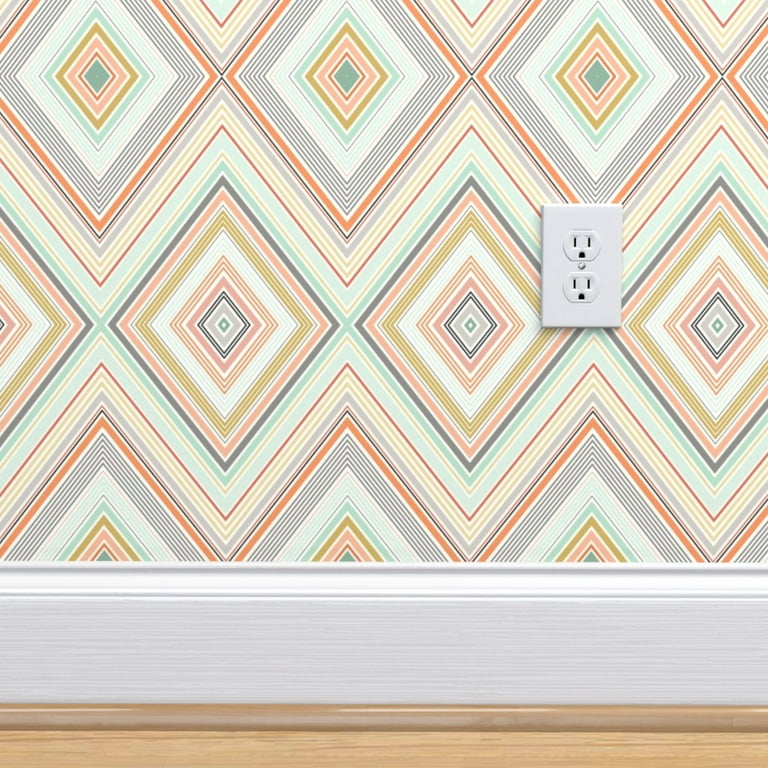 Mint And Coral Wallpaper