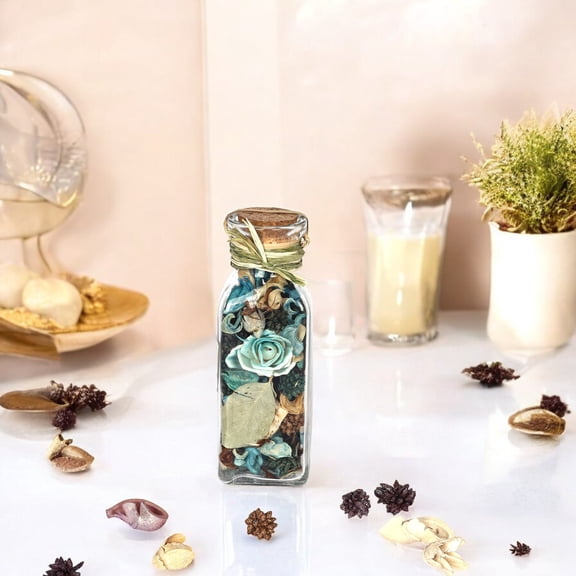 Ocean Blue Fragrant Dried Flowers Potpourri Jar for Home Decor