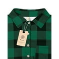 thumbnail image 4 of ADREAMLY Women Plaid Shirt Button Down Flannel Long Sleeve Tunic Tops Blouse, 4 of 6