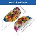 thumbnail image 2 of PhooArto 6 Pcs Cup Drawer Pulls, Daisy Flower Colorful Painting Shell Shape Handles Cabinet Knobs for Dresser Cupboard Closet Wardrobe with Screws, 2 of 7