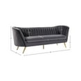 thumbnail image 3 of Meridian Furniture Margo Grey Velvet Sofa, 3 of 7
