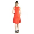 thumbnail image 3 of 24seven Comfort Apparel Fit and Flare Knee Length Maternity Tank Dress, 3 of 4