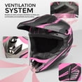 thumbnail image 4 of Motocross Helmet,Youth Kids Trend Full Face Helmet,ATV Motorcycle Helmet,Dirt Bike Downhill Off-Road Mountain Bike Helmet,DOT Certified,4-Piece Set (Pink, S), 4 of 6