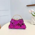 thumbnail image 3 of Bolso bandolera de mujer de color sólido con lentejuelas versátil y de gran venta, nuevo y hermoso bolso de mano para banquetes y fiestas 2024, 3 of 5