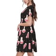 thumbnail image 2 of Naloa Chemistry Tools 1 Print Womens Summer A-Line Dress with Pockets,Short Sleeve Dresses,Flowy Beach Swing Dress for Vacation Travel, 2 of 6