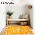 thumbnail image 3 of ODIKA 3'x5' Machine Washable Non-Slip Area Rug, Unique Fruit Slice Non Slip Absorbent Door High Traffic Rug, Orange, 87320, 3 of 7