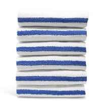 Bath Towels Set - 22 x 44 Inches 100% Cotton - High Absorbent, Quick Dry, Lightweight Thin Commercial Use Towel - 12 Blue Stripe