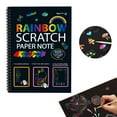 thumbnail image 2 of Clearance! Delayuji Home Decor Colorful Scratch Book Festival Scratch Paint Colorful Drawing Scratch Paper Easy To Operate Relaxing and Stress Relieving One Size Black, 2 of 9