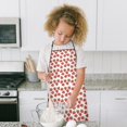 thumbnail image 4 of Red Strawberry Plants White Pattern Kids Aprons for Girls and Boys,Adjustable Neck Strap Toddler Aprons for Kids Cooking Baking, 4 of 6