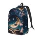 thumbnail image 1 of Balery Artistic Starry Sky Moon Book Mochila Clásica Impresa Básica para Viaje, Mochila Escolar Resistente al Agua, Mochila de Lona con Correas Ajustables-Medium, 1 of 5