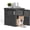 Black, variant on Yardgrace Weatherproof Resin Dog Crate for Small to Medium Dogs, Indoor Outdoor Dog Kennel with Elevated Floor (29.7"L x 21.3"W x 25.3"H, Black)