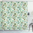 thumbnail image 1 of Ambesonne Floral Shower Curtain, Pastel Nature, 69"Wx84"L, Mint Green Sky Blue, 1 of 3