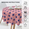 thumbnail image 2 of Patriotic Tablecloth 4th of July Tablecloth Washable Reused Table Cover Blue Star Round Tablecloth 60 Inch for Holiday Dinner Picnic Outdoor Party Dining Room Table Decor, 2 of 6