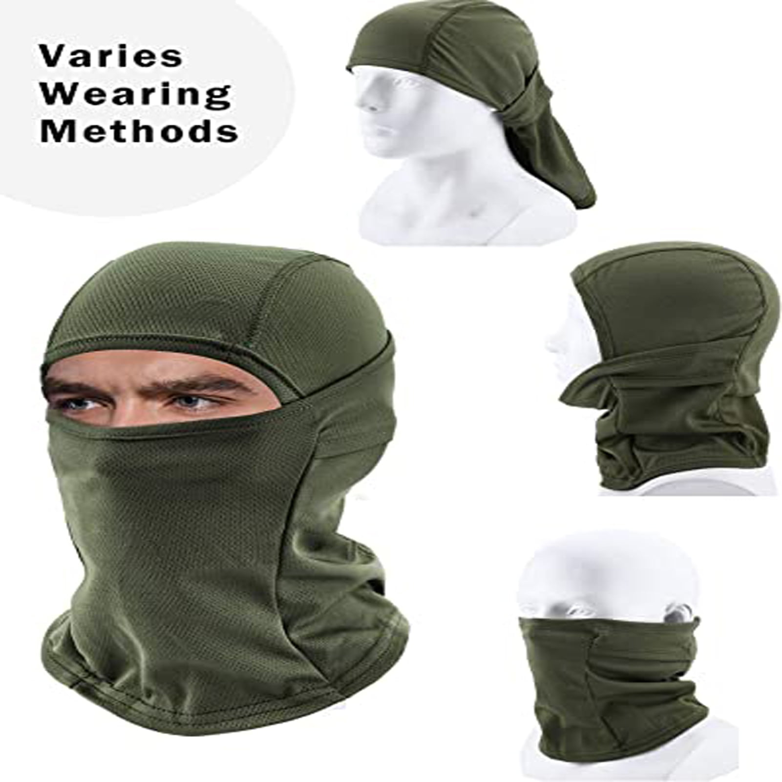 Bobasndm 3 Pack Balaclava Face Mask Camouflage Men Camo Balaclava Motorcycle Face Cover Hunting Balaclava Sun Protection Face Cover