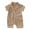 Khaki, variant on Coerni Toddler Girls Boys Short Sleeve One Crawling Suit Baby Pajamas Homewear Fuzzy Leotard