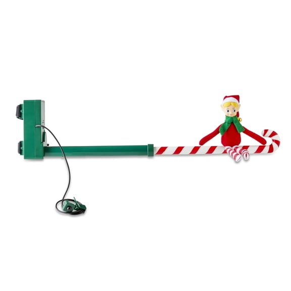 Mr. Christmas 6-inch tall Animated Tree Branch Acrobat Elf, Red