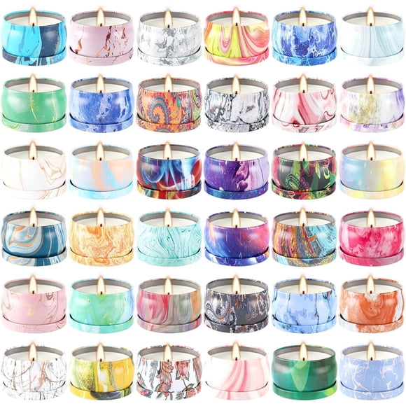 36 Packs Scented Candles Gift Set, Fragrances Candle for Women, 2.5 OZ Portable Jar Candle for for Spa, Yoga, Bath, Aromatherapy, Stress Relief