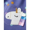 thumbnail image 5 of ATAIKU 2-7T Toddler Girls Short Sleeve Dress 100% Cotton Unicorn Casual Summer Appliques Shirt Jersey Dresses with Pocket, 5 of 7